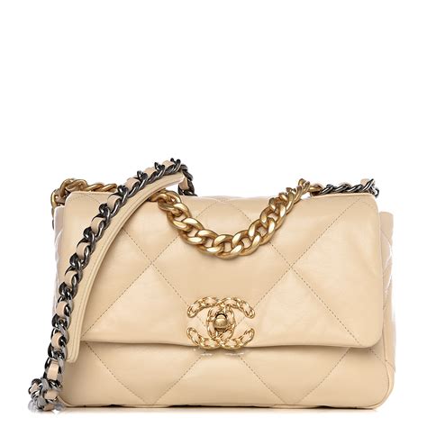 chanel 19 light brown|Chanel 19 handbags.